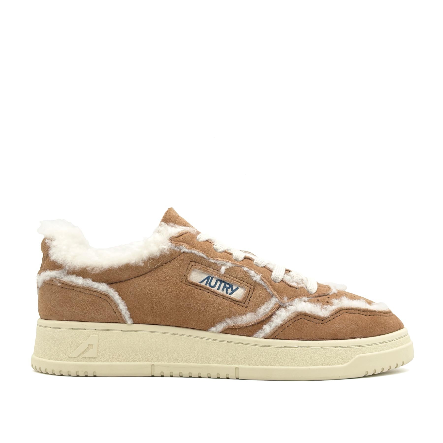 Medalist Low Women Suede Shearling Cognac