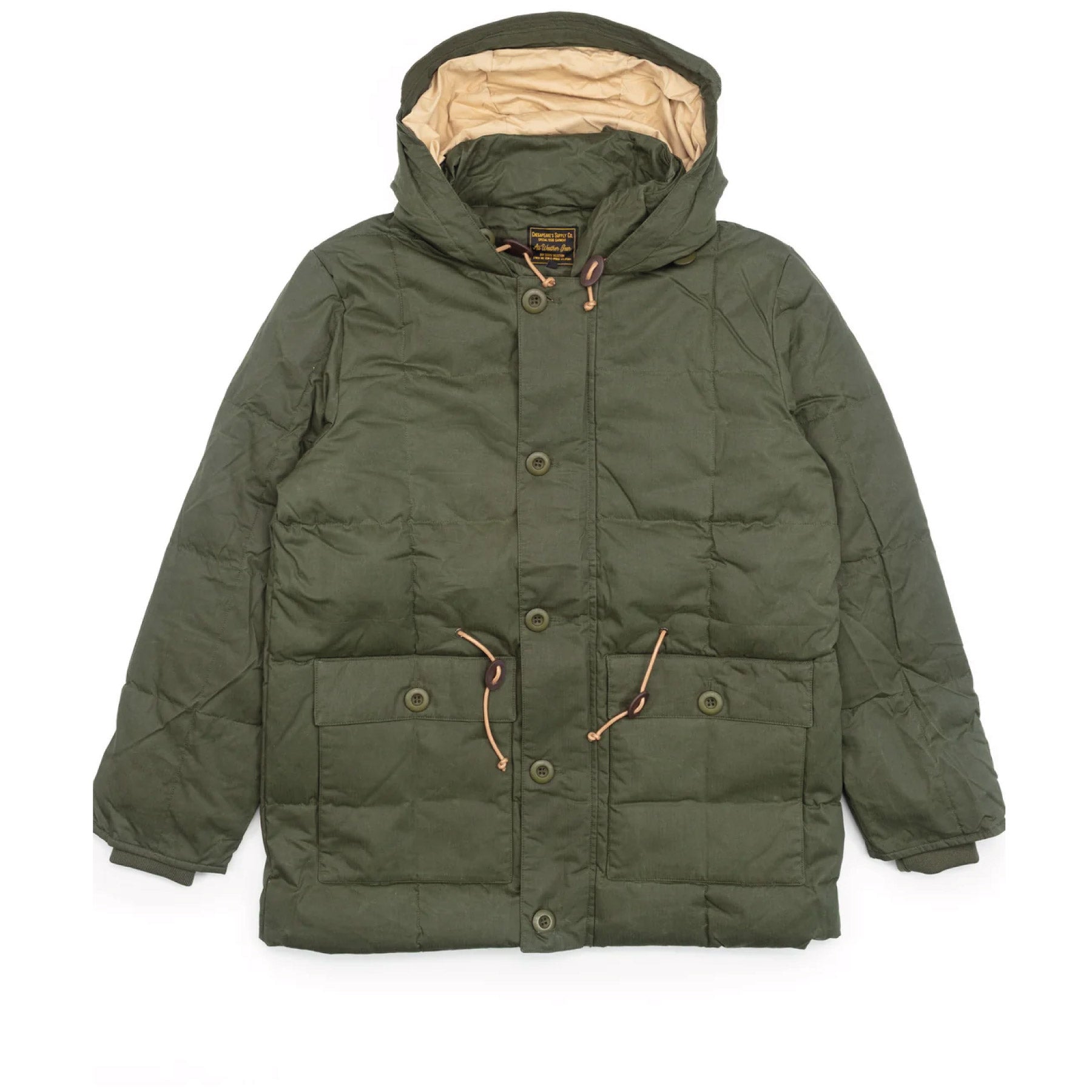 Down Expedition Parka Hbt Waxed Army Green