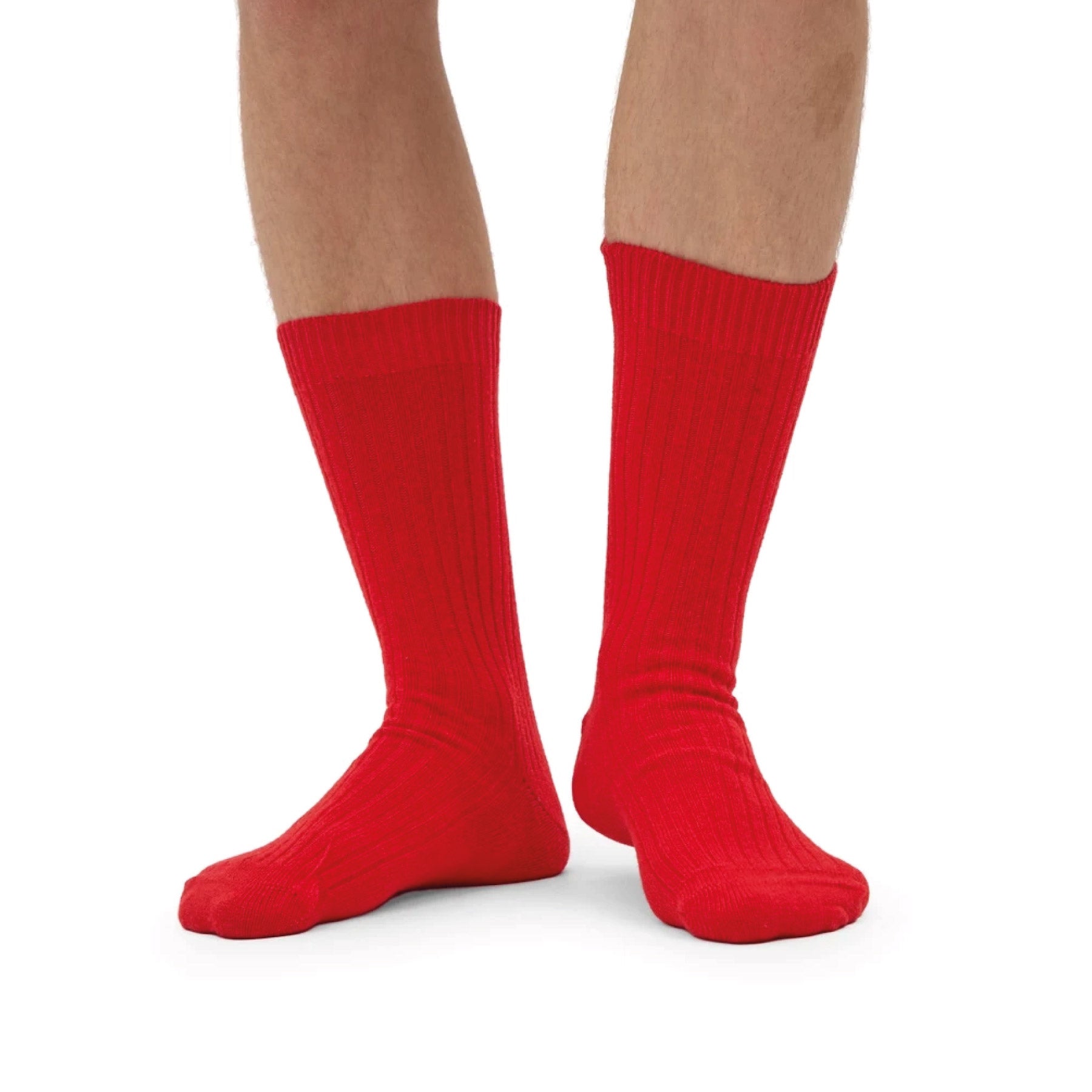 Merino Wool Sock Red Tangerine