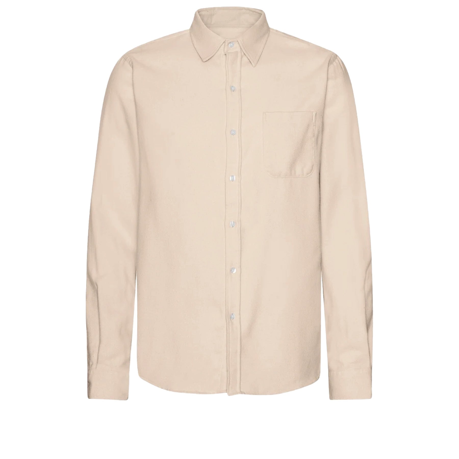 Organic Flannel Shirt Ivory White