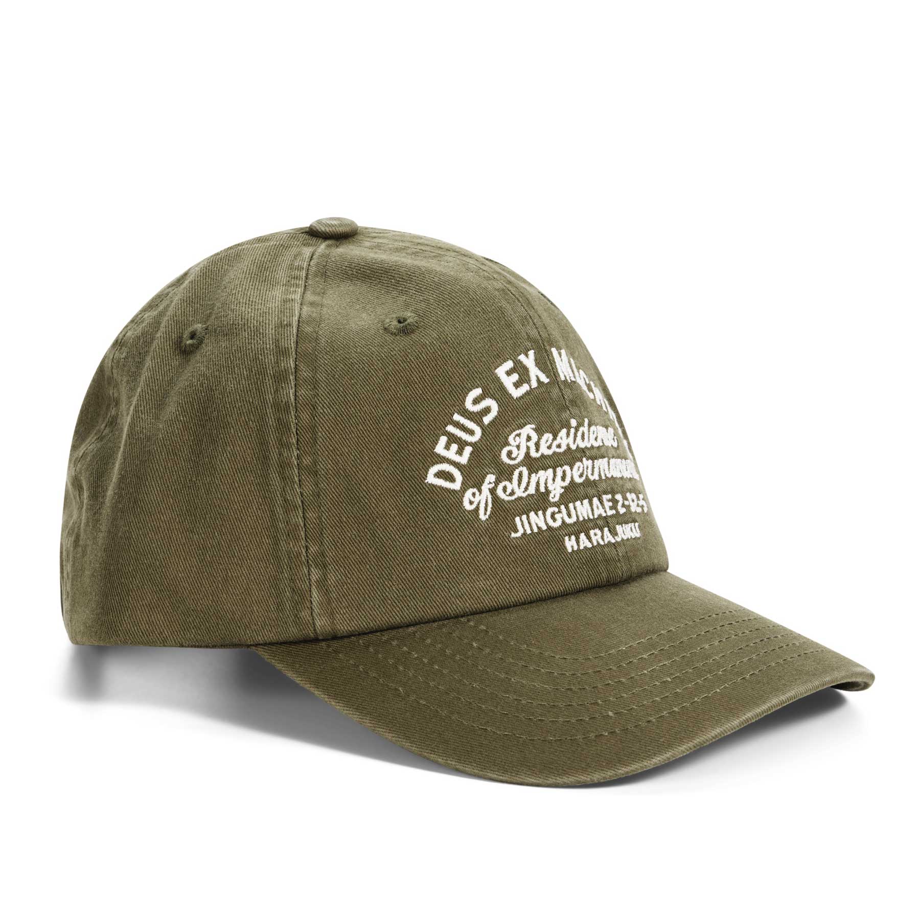 Harajuku Sign Dad Cap Olive Green